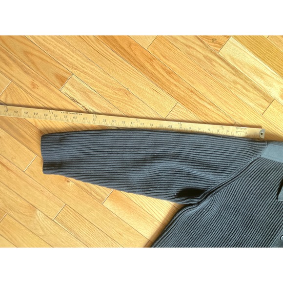 Lauren Ralph Lauren Black Ribbed Button Front Collared Cardigan Sweater 1X - Picture 5 of 7